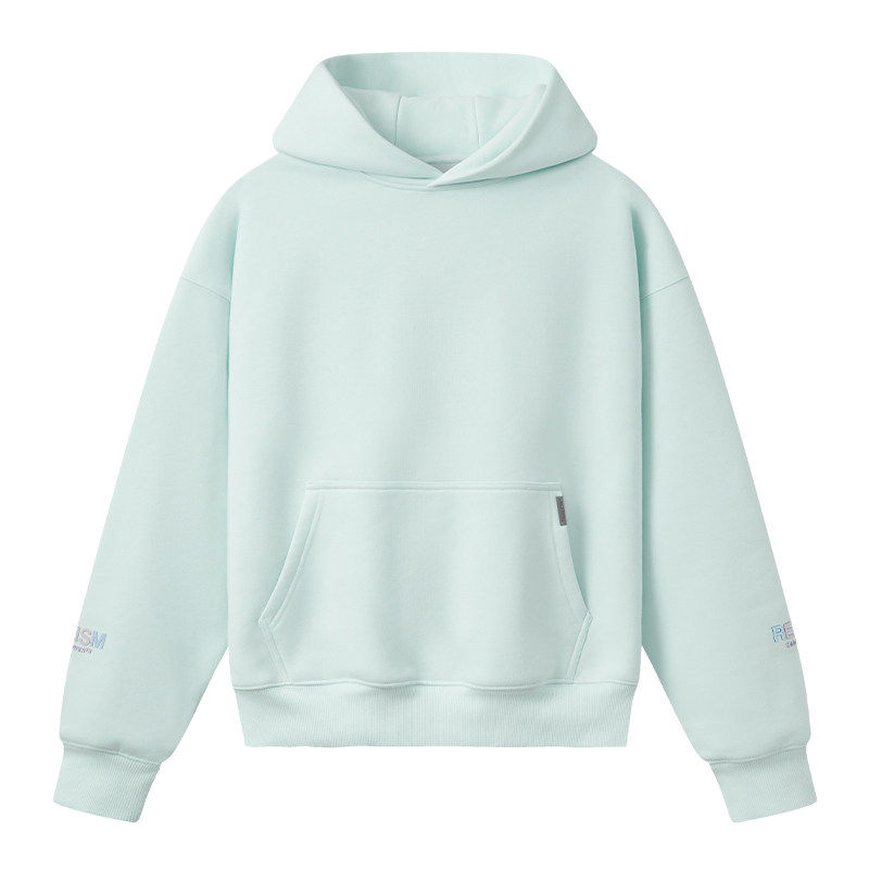 质感彩色立体字母加绒连帽卫衣