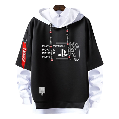 索尼新psp串流掌机PS5拼接卫衣