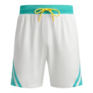 安德玛库里CURRY品牌亚洲行男子网眼透气篮球运动短裤6012937-100