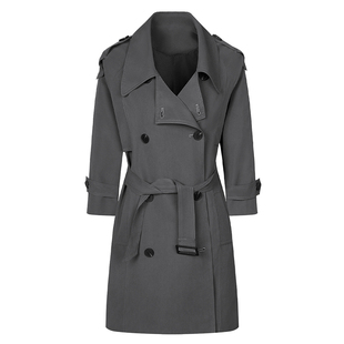 OPCP女童卡其色风衣2026秋冬新款中长款洋气复古男童高端大衣外套