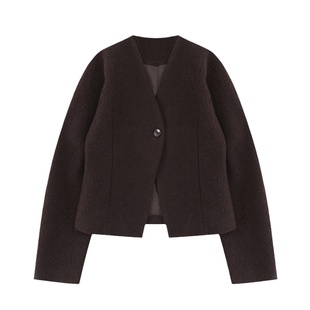 大于诗集 定制羊毛粗花呢收腰短外套女小香风气质法式上衣秋冬季