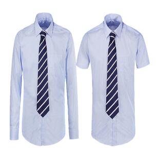 2022新款交通银行男衬衣交行工装 交行工作服衬衫长短袖蓝条纹