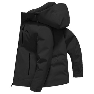 雪中飞羽绒服男士短款加厚冲锋衣