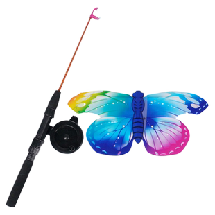 钓鱼竿小风筝儿童微风易飞动态蝴蝶手持小孩专用小号迷你小鸟燕子