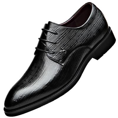 花花公子男士皮鞋真皮正装