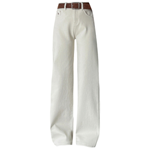 2025冬新款Jeans阿凡牛A5455加厚绒保暖宽松显瘦女牛仔直筒阔腿裤