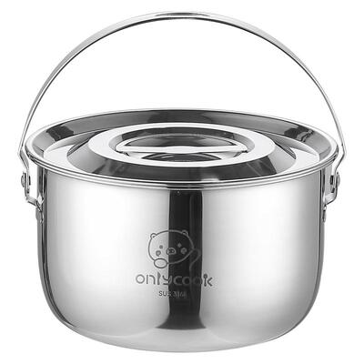 onlycook带提手316L不锈钢猪油罐