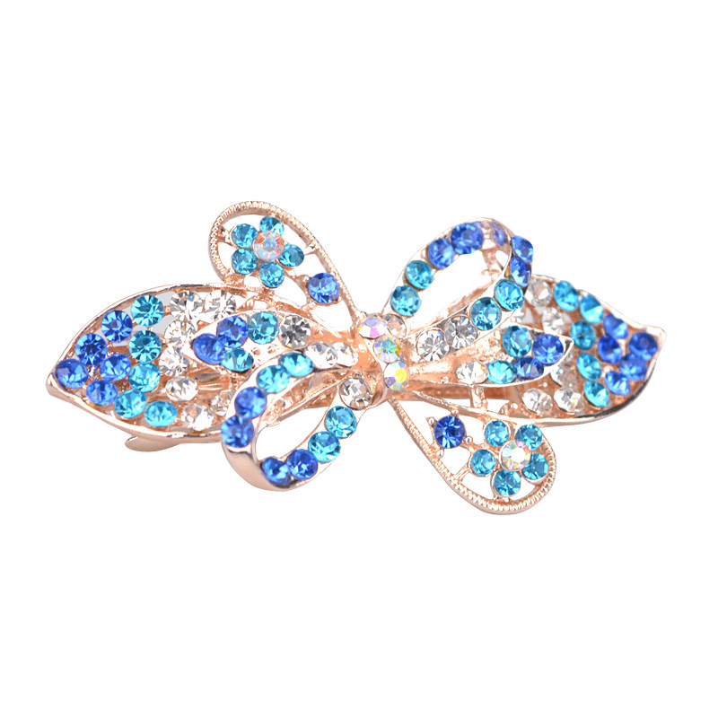 韩国顶夹小号发夹弹簧夹水钻发饰马尾夹水晶头饰品镶钻发卡横夹女