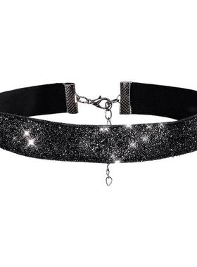 欧美风天鹅绒颈链项圈女