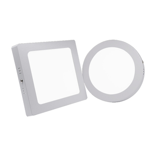 免开孔小吸顶灯方形明装筒灯led超薄6寸12W圆形4000K黑色简约过道