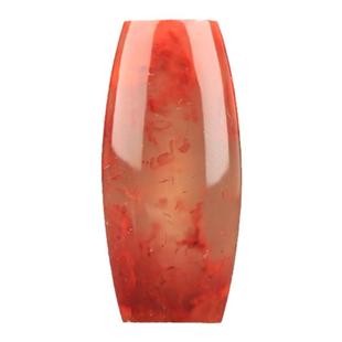 梵峙南红玛瑙桶珠勒子黄冰散花川料原矿配饰多宝珠锁骨珠送证书