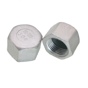 304不锈钢六角管帽/内螺纹管帽/六角堵头/六角丝堵/内丝封盖/1寸