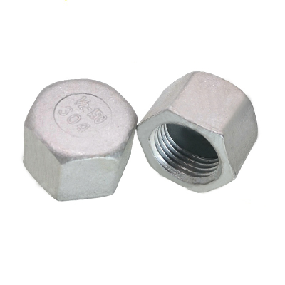 304不锈钢六角管帽内螺纹堵头