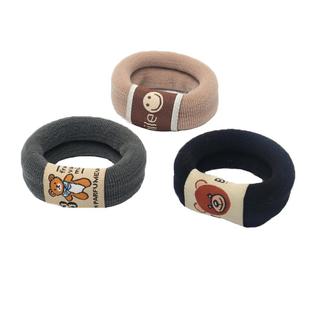 加宽粗皮套皮筋高马尾绑头发绳盘发大弹力发圈无接缝头绳丸子头绳