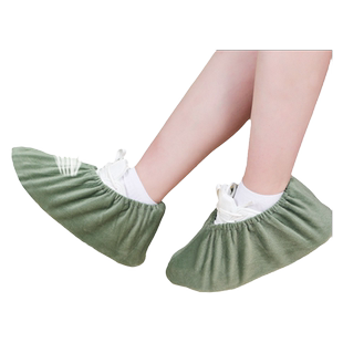 绒布鞋套室内可洗反复使用家用防滑耐磨脚套微机学生机房儿童透气