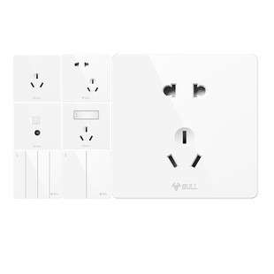 公牛开关插座面板旗舰86型一开带五孔墙壁暗装空调16a家用USB