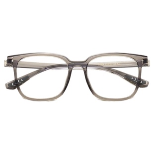 灰色眼镜框男女TR90树脂一体成型近视可配镜片宽145mm复古眼镜架