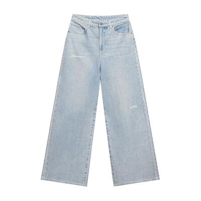 blueerdos阔腿拖地牛仔裤