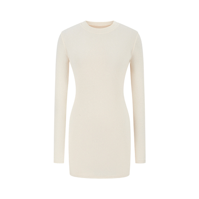 双面绒长袖连衣裙女收腰包臀短裙