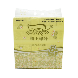 海上绿叶480张4层可湿水面巾纸