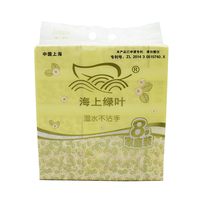 海上绿叶480张4层可湿水面巾纸