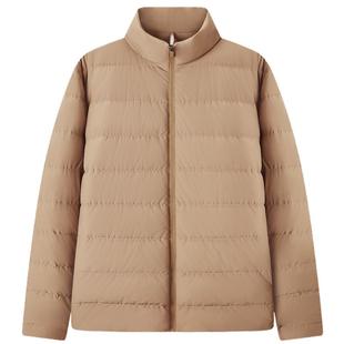 [二合一鹅绒]九牧王男士排骨羽绒服2025冬季保暖立领轻薄夹克外套