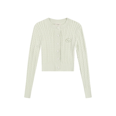 ATRY刺绣开衫毛衣 美式慵懒风复古女秋季修身显瘦针织衫上衣外套