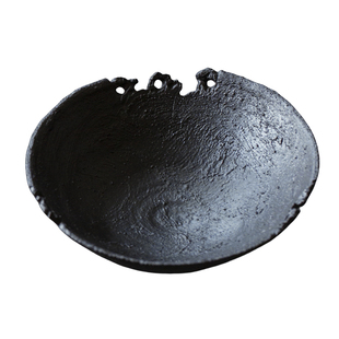 觅白纯手工残破边壶承南蛮干泡台侘寂壶托柴烧拙朴粗砺复古具养壶