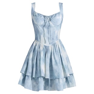 【现货】易碎商店 神明少女 草木染吊带生日裙公主风油画连衣裙