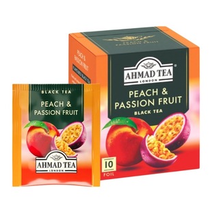 AHMAD TEA亚曼水蜜桃百香果柠檬草莓锡兰红茶10个进口袋泡茶包