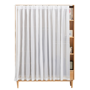 书架遮挡帘书柜橱柜货架衣柜杂物柜子防尘罩遮丑拉帘置物架防尘帘