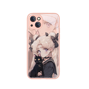 美少女战士适用iPhone17/14plus手机壳苹果16新款12mini苹果15Pro女生11promax高级感13Pro新款xsmax/8p玻璃x