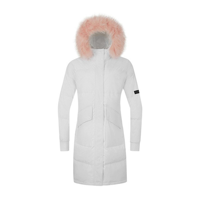 探路者长款防风女羽绒服