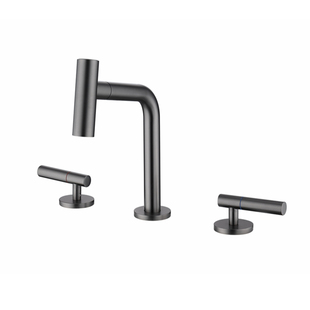 全铜三孔分体抽拉式冷热水龙头面盆台盆浴室柜洗脸盆轻奢家用卫浴