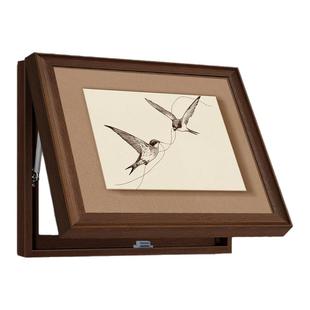 法式飞鸟电表箱装饰画画中古风配电箱挂画画电源总开关强弱电箱遮