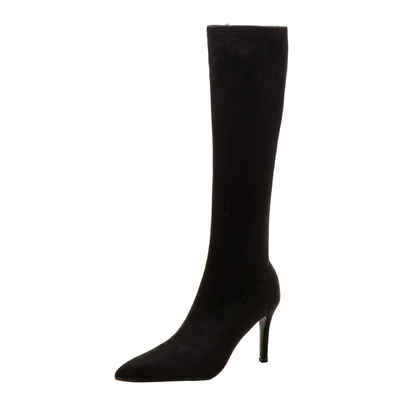 小个子不过膝长靴女2025年新款