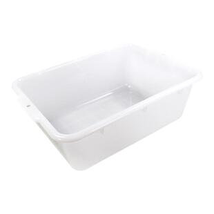 长方形白色小塑料盆大号加厚养殖工业无盖零件盒塑胶箱周转箱胶盒