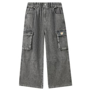 PawinPaw卡通小熊童装26年春夏季新款男童工装风牛仔裤宽松多口袋