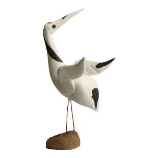 假山摆件小仙鹤装饰品小仙鹤摆件鱼缸造景摆件盆景摆件小仙鹤配件