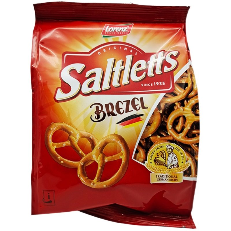 劳仑兹饼干圈碱水结蛋糕装饰摆件进口蝴蝶咸味零食劳伦兹迷你饼干