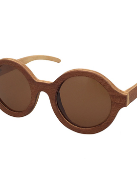 墨镜复古风圆形框超薄太阳眼镜