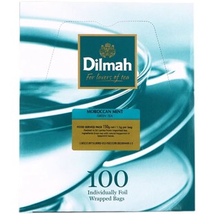 Dilmah迪尔玛摩洛哥薄荷绿茶茶包100袋泡茶 原装进口薄荷叶绿茶包