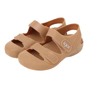 现货 西班牙igor儿童凉鞋包头软塑料男女宝宝莫兰迪色魔术贴鞋子