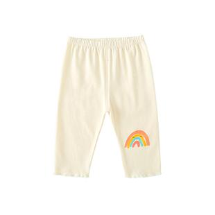 宝宝裤子薄款女童打底七分裤夏季儿童打底裤婴儿夏装2026新款外穿