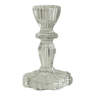 欧式复古玻璃烛台餐桌装饰摆件ins拍照道具长蜡烛香薰蜡烛小烛台