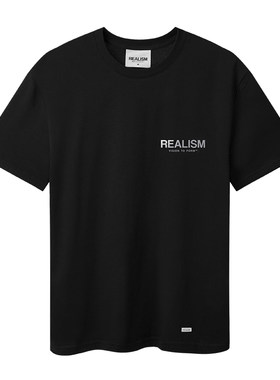 Realism重磅纯棉logo印花T恤男女