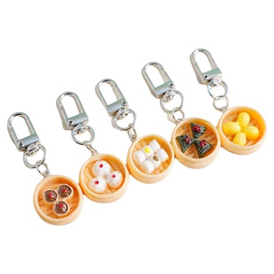 仿真食玩小笼包蒸饺树脂配件 微景观摆件diy钥匙扣挂件手机壳饰品