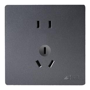 龙胜开关插座面板86型错位五孔斜 usb空调网络六类一开套装E65N灰