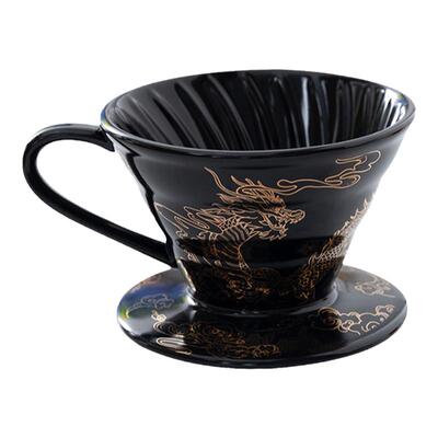 龙年陶瓷滤杯v60手冲咖啡滤杯