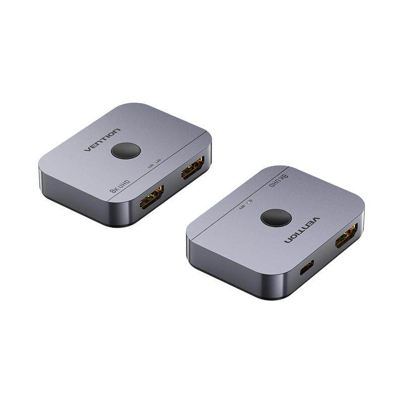 威迅hdmi2.1分配器一分二分线器高清电脑音视频双向转换8k显示屏幕电视一拖二分屏器一进二两出双向切换器